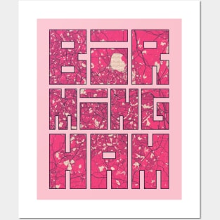 Birmingham, England City Map Typography - Blossom Posters and Art